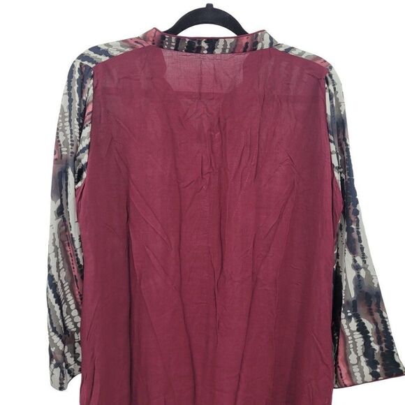 Unisex Top Long Sleeve Split Mandarin Nehru Prime Minister High Priestess S - Picture 10 of 12